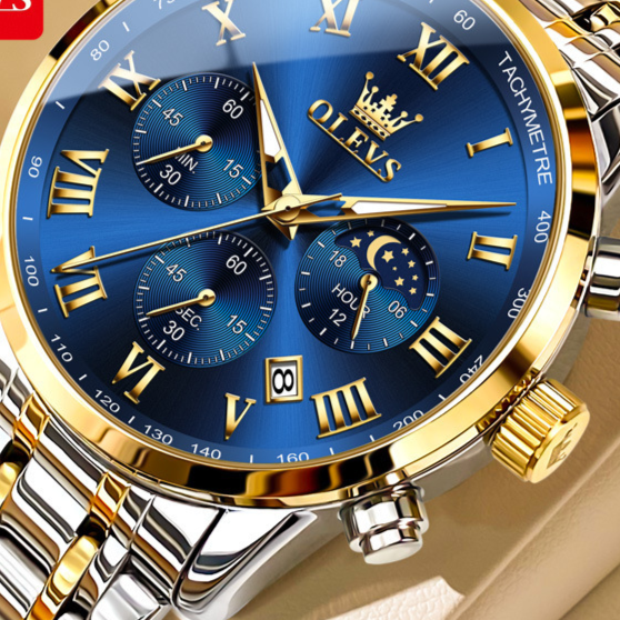 Men's Quartz Chronograph Watch – 41mm Dial
