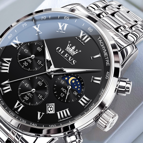 Men's Quartz Chronograph Watch – 41mm Dial - CASORA & CO