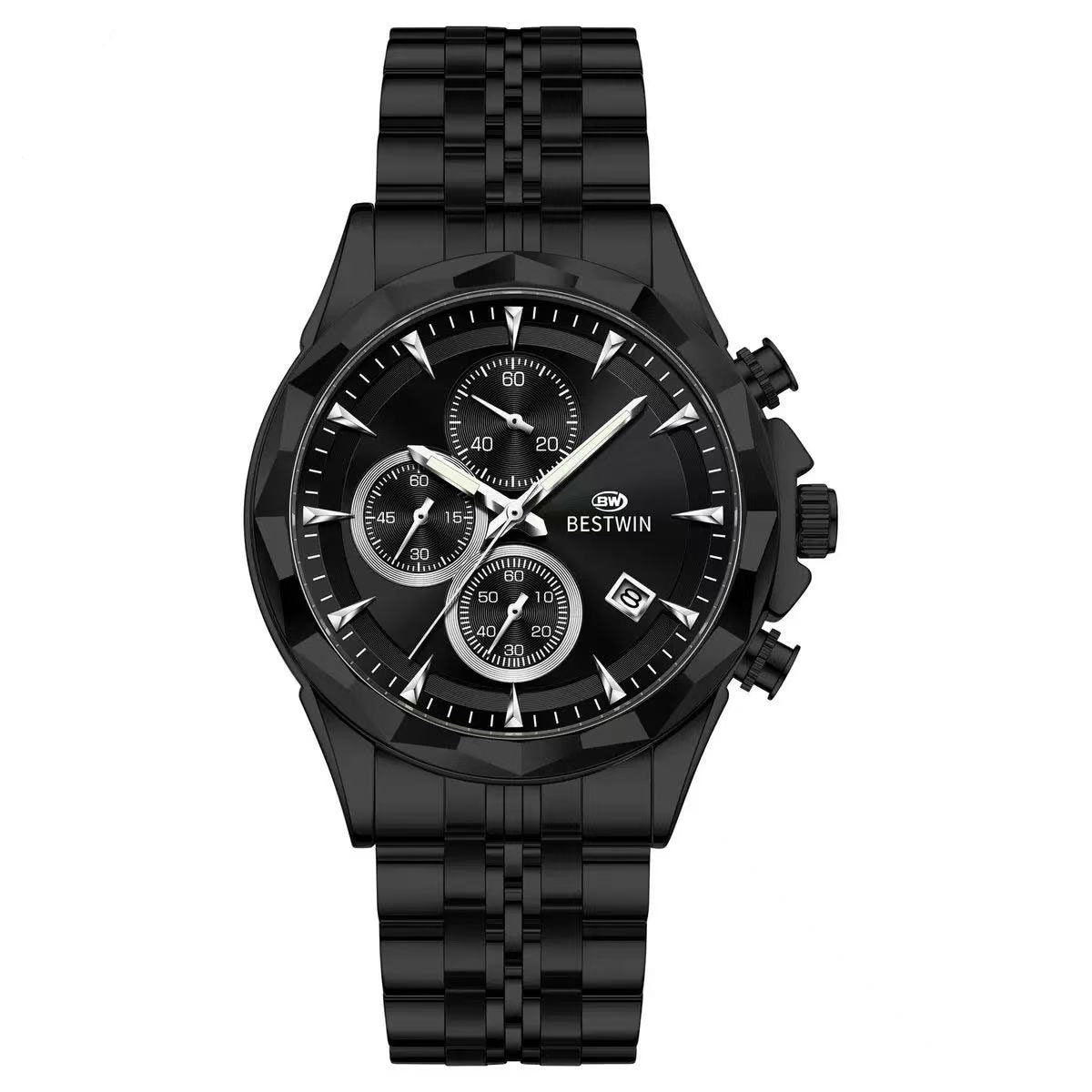 Fashion Quartz Watch — Men's 45mm Calendar Dial