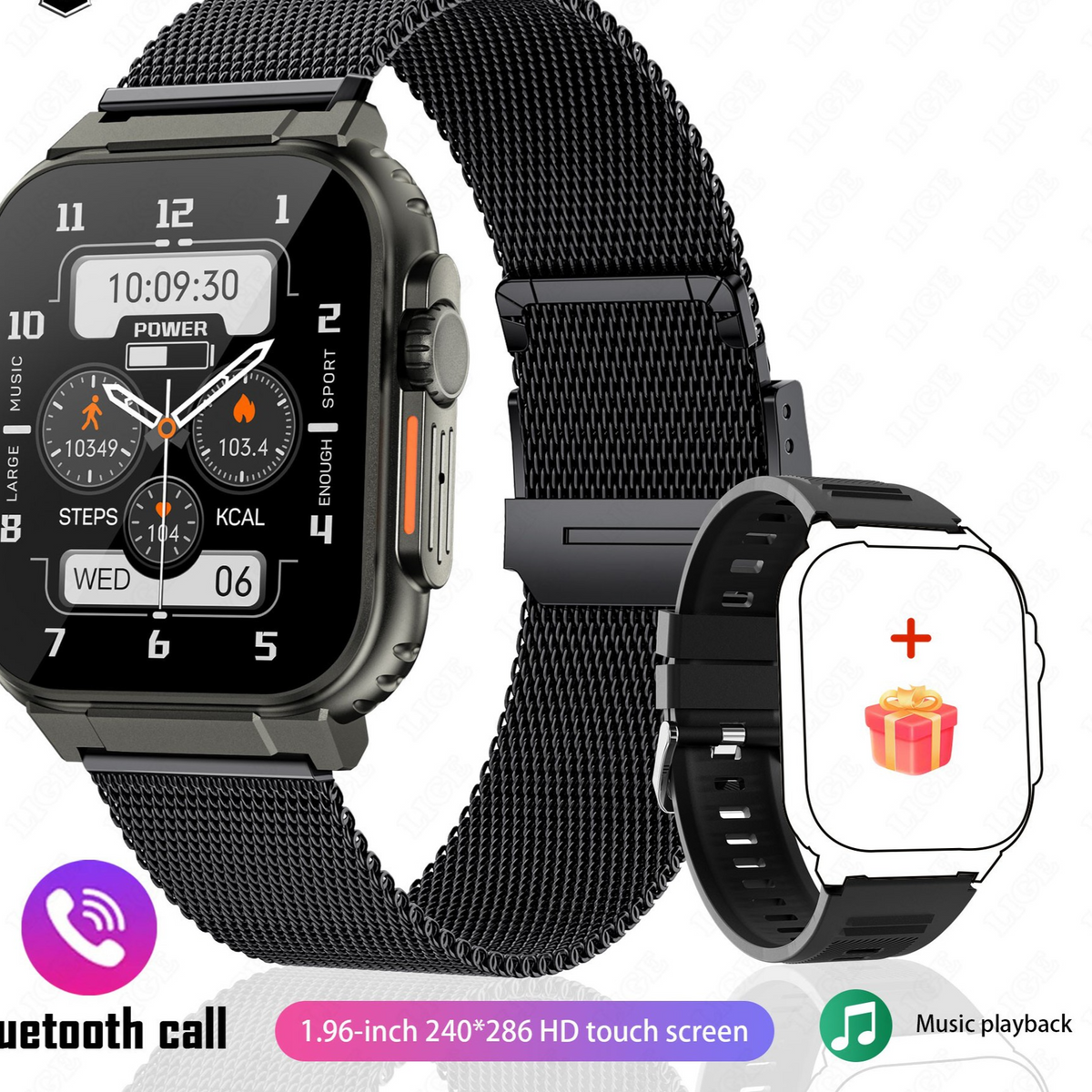 Square Bluetooth Smart Watch – Activity Tracking - CASORA & CO