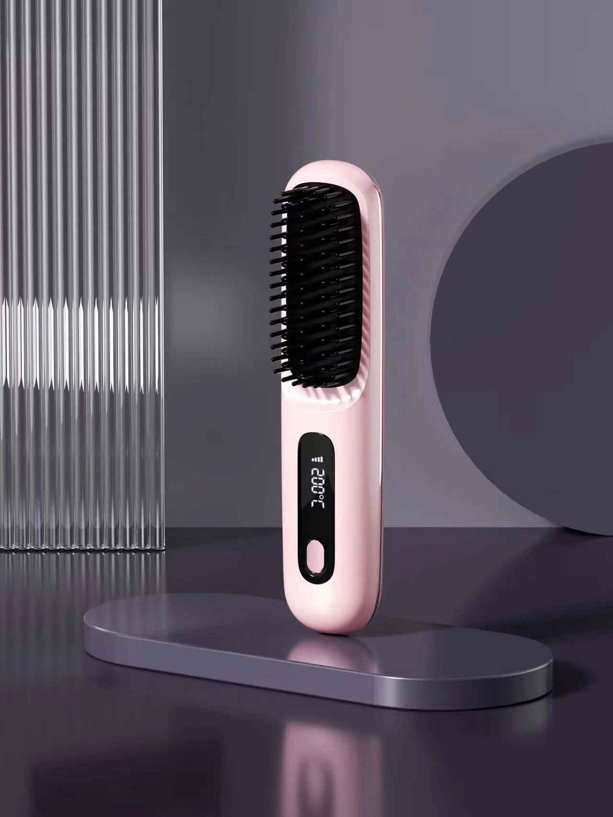 Cordless Hair Straightening Comb with LCD Display