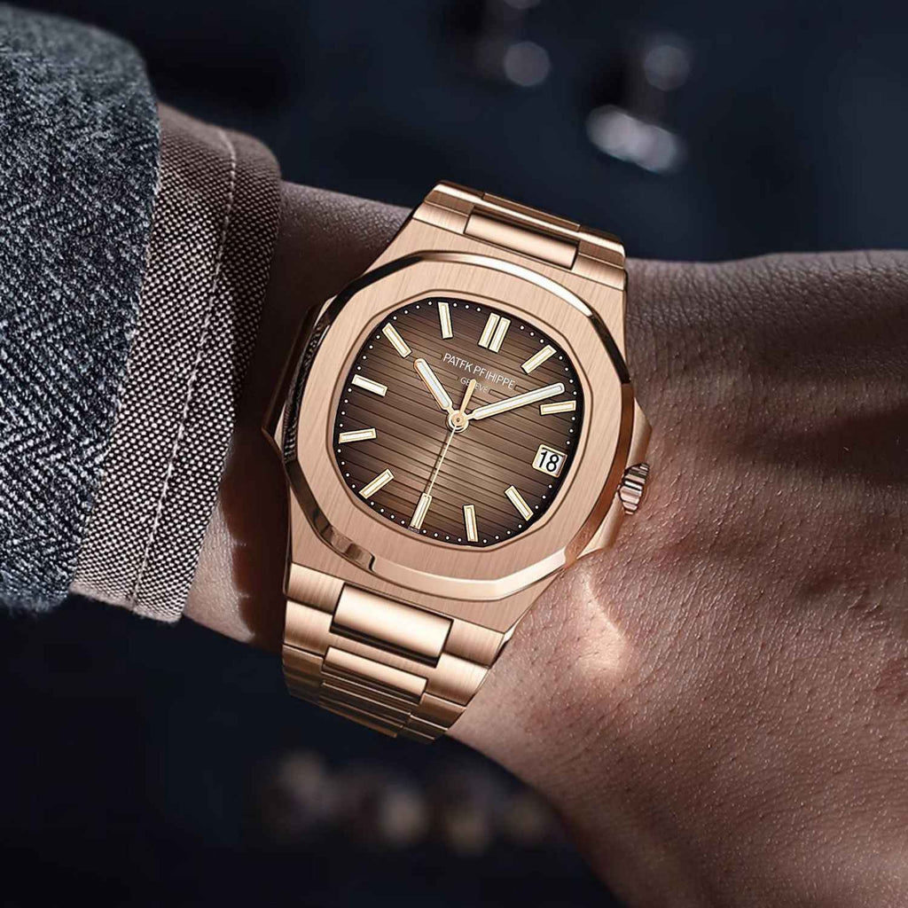 Luminous Automatic Watch – Calendar and Steel Bracelet