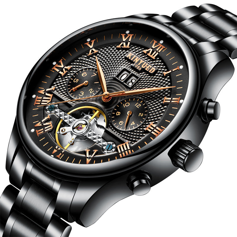 Open Dial Mechanical Watch — Automatic Watch with Calendar