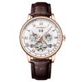 Leather Strap Mechanical Watch – Luminous Calendar Dial - CASORA & CO
