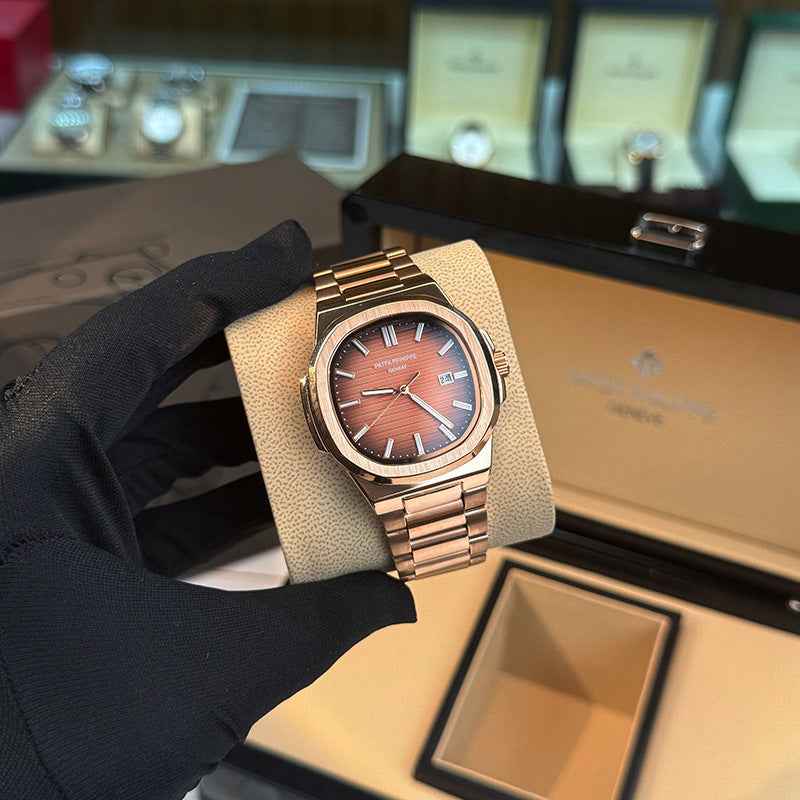 Luminous Automatic Watch – Calendar and Steel Bracelet