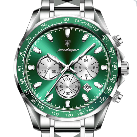 Quartz Wrist Watch — Chronograph and Steel Bracelet