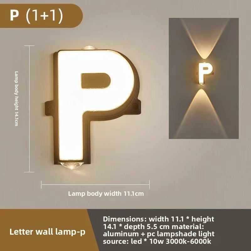 Creative Alphabet LED Wall Light