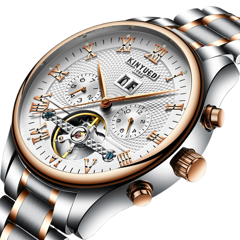 Open Dial Mechanical Watch — Automatic Watch with Calendar