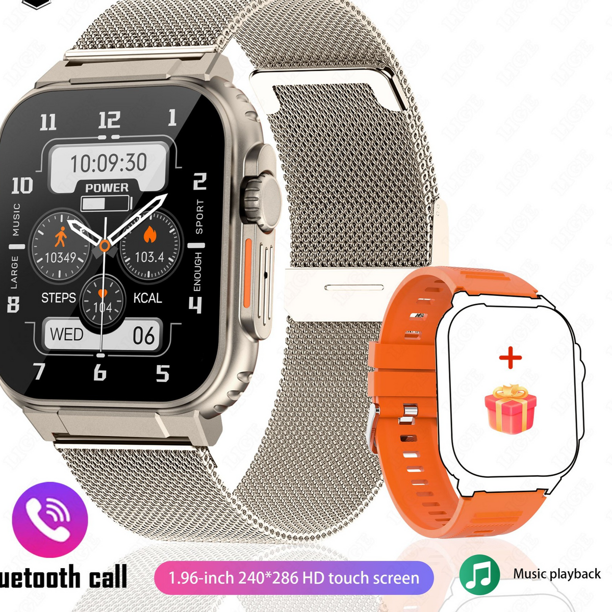 Square Bluetooth Smart Watch – Activity Tracking - CASORA & CO
