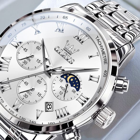 Men's Quartz Chronograph Watch – 41mm Dial - CASORA & CO