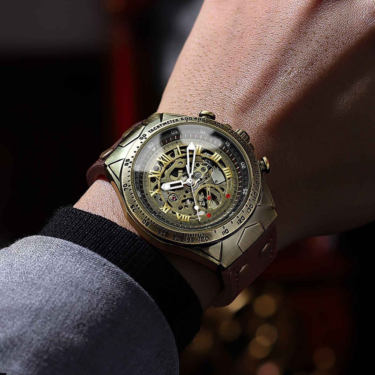 Casual Men's Watch – Retro Mechanical Style