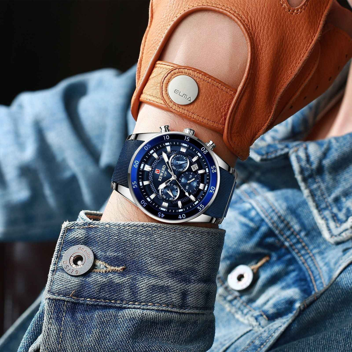 Sports Chronograph Watch – Quartz Movement and Calendar
