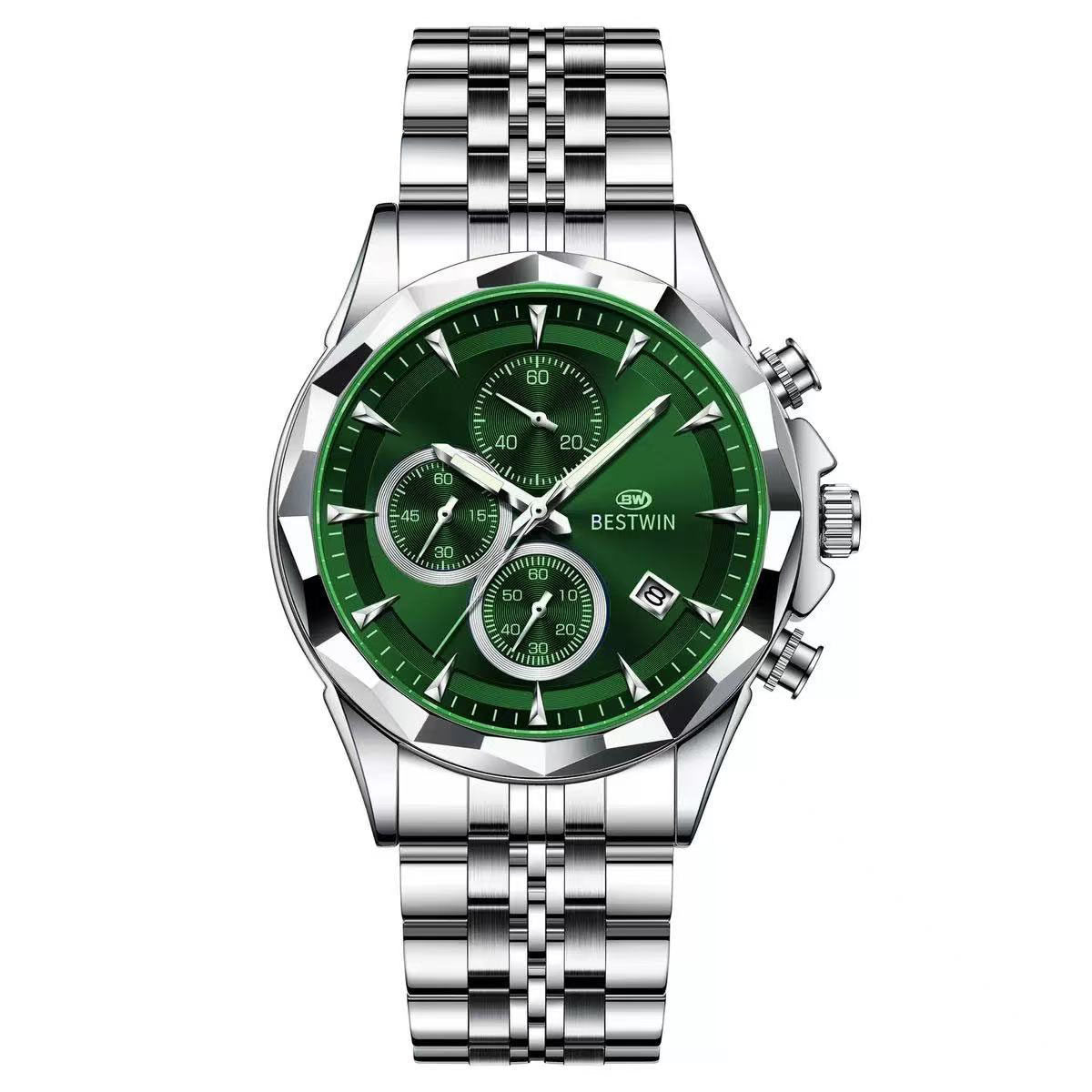 Fashion Quartz Watch — Men's 45mm Calendar Dial