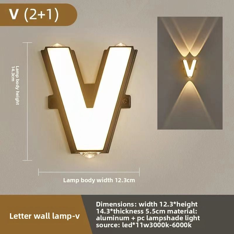 Creative Alphabet LED Wall Light
