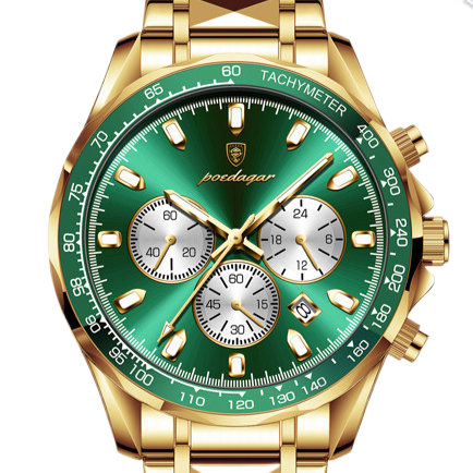 Quartz Wrist Watch — Chronograph and Steel Bracelet