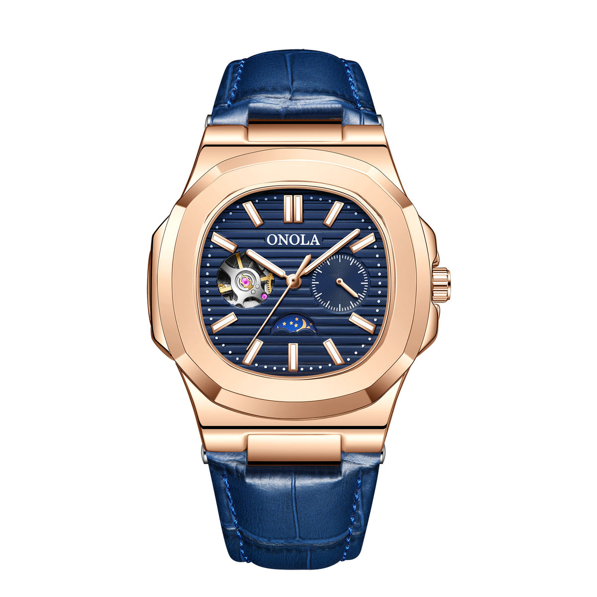 Sun Moon Star Mechanical Watch — Leather Strap