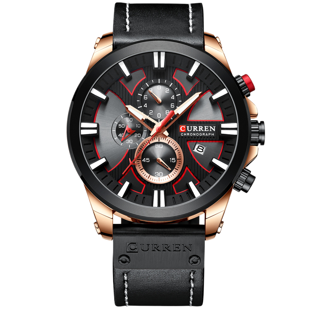 Business Watch – Round Quartz Calendar Watch - CASORA & CO