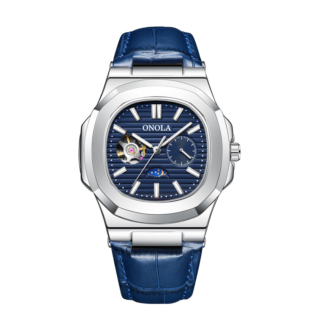 Sun Moon Star Mechanical Watch — Leather Strap