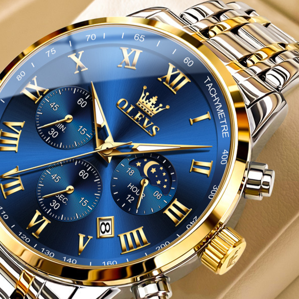 Men's Quartz Chronograph Watch – 41mm Dial