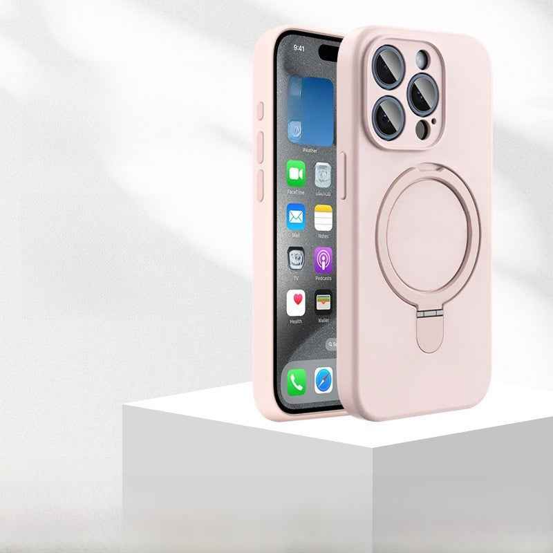 Magnetic Silicone iPhone Case with Built-In Stand