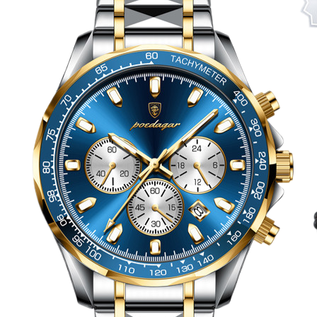 Quartz Wrist Watch — Chronograph and Steel Bracelet