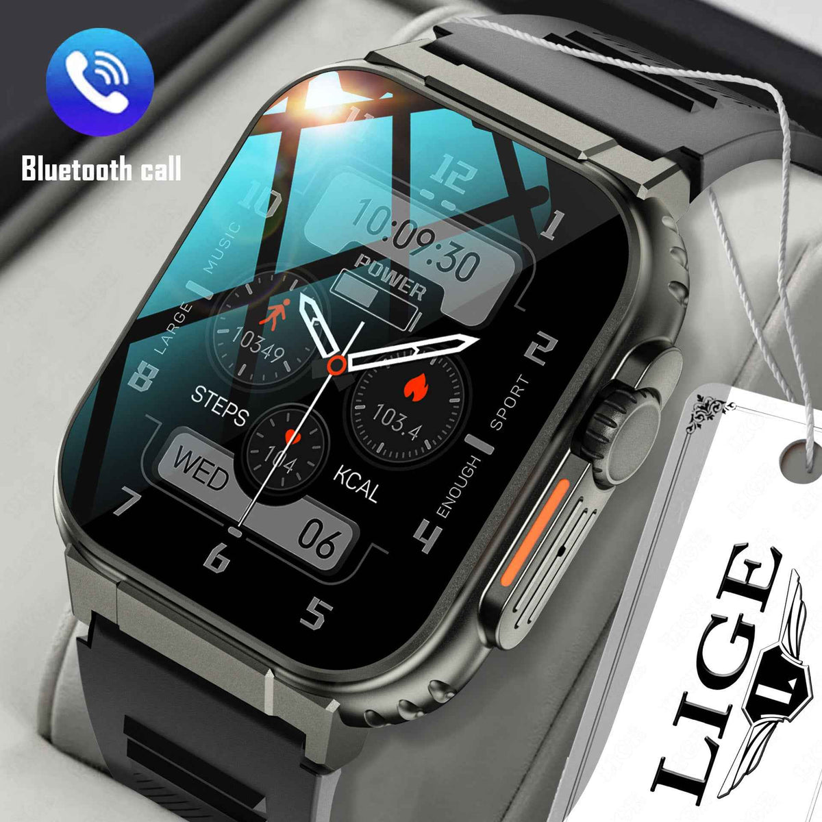 Square Bluetooth Smart Watch – Activity Tracking