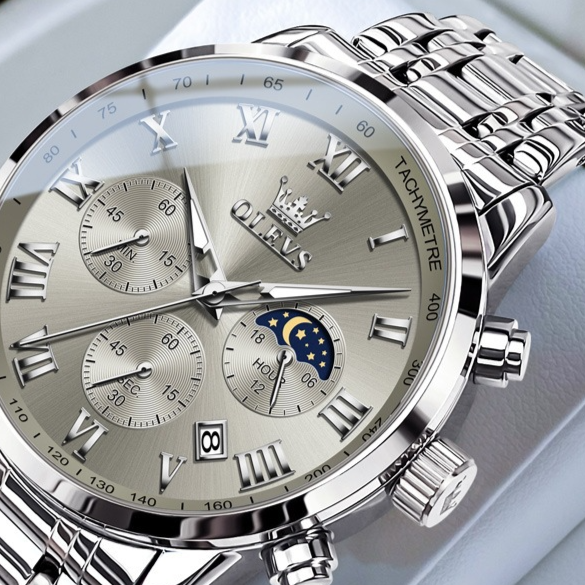 Men's Quartz Chronograph Watch – 41mm Dial - CASORA & CO