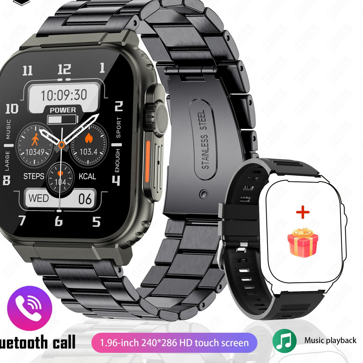 Square Bluetooth Smart Watch – Activity Tracking - CASORA & CO