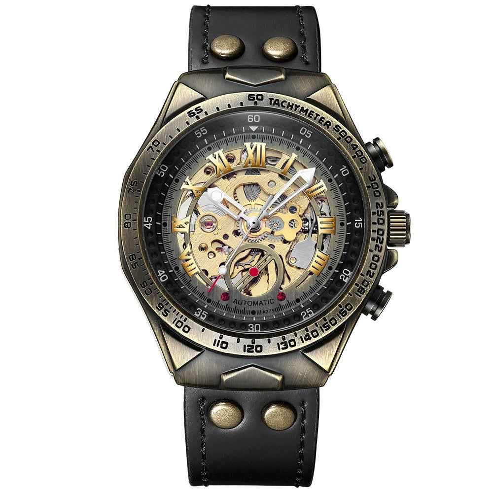 Casual Men's Watch – Retro Mechanical Style
