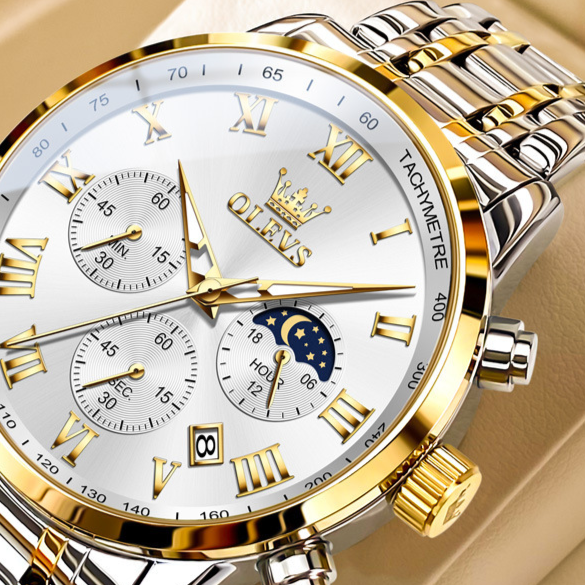 Men's Quartz Chronograph Watch – 41mm Dial - CASORA & CO