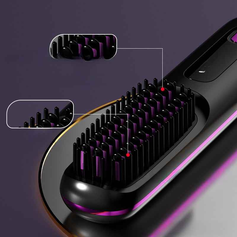 Cordless Hair Straightening Comb with LCD Display