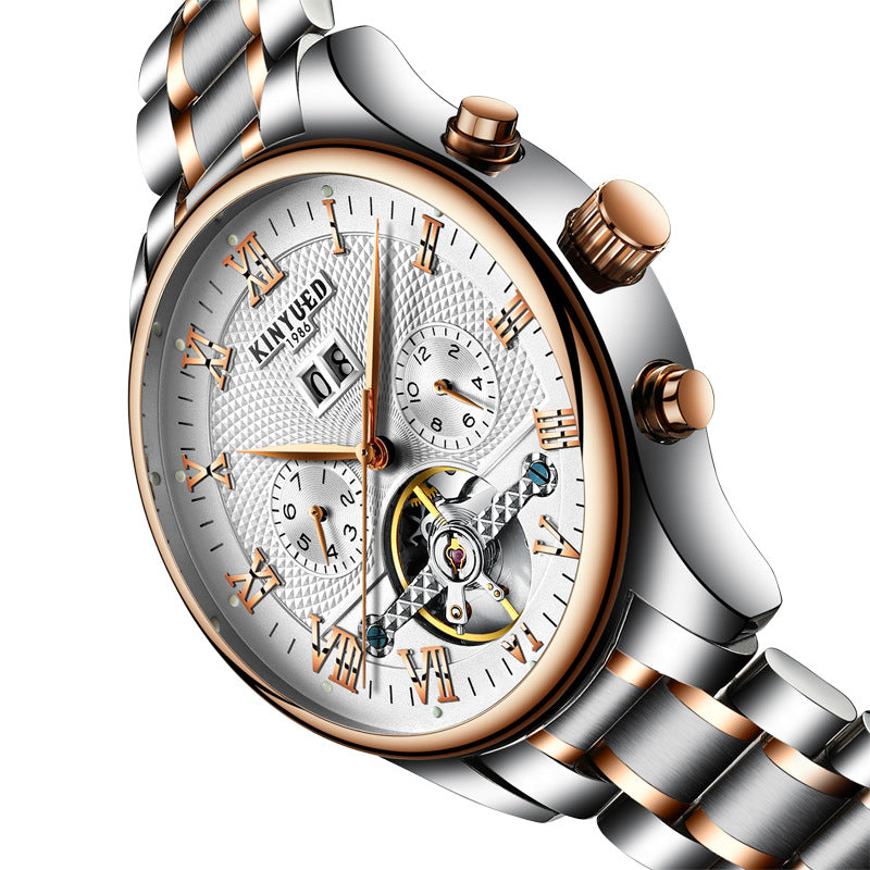 Open Dial Mechanical Watch — Automatic Watch with Calendar