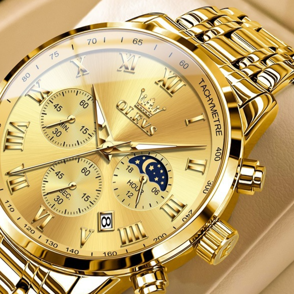 Men's Quartz Chronograph Watch – 41mm Dial - CASORA & CO
