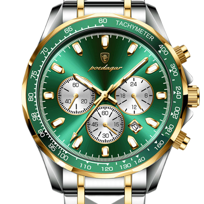 Quartz Wrist Watch — Chronograph and Steel Bracelet