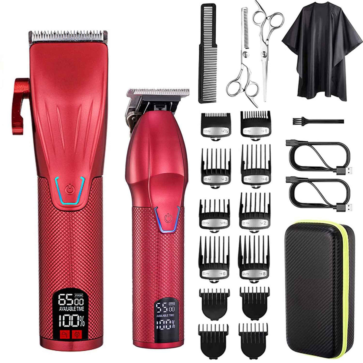 Professional Hair Clipper Set – Cordless LED Trimmer