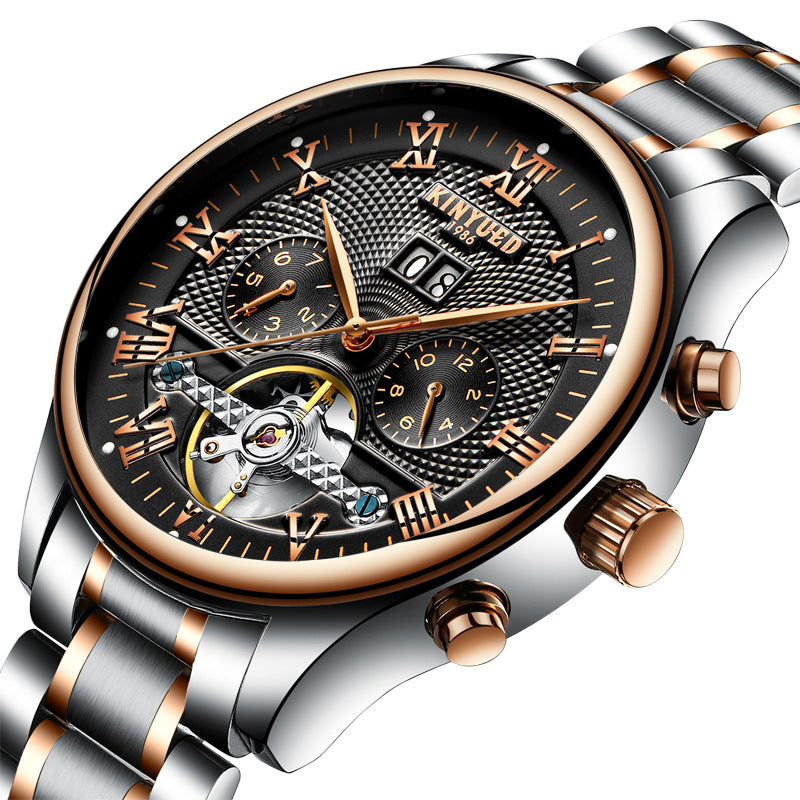 Open Dial Mechanical Watch — Automatic Watch with Calendar