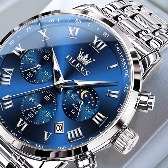 Men's Quartz Chronograph Watch – 41mm Dial - CASORA & CO