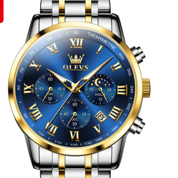 Men's Quartz Chronograph Watch – 41mm Dial