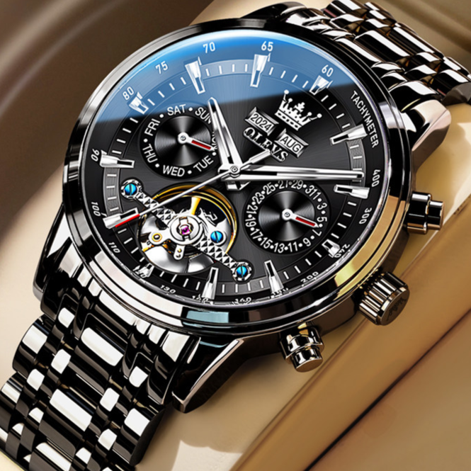 Automatic Skeleton Watch — Men's Visible Movement