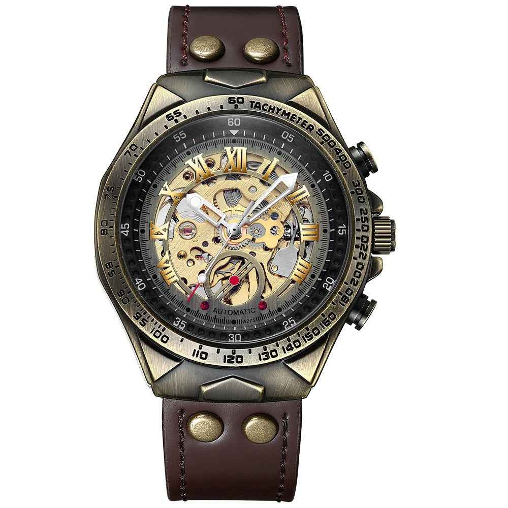 Casual Men's Watch – Retro Mechanical Style