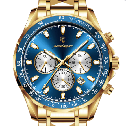 Quartz Wrist Watch — Chronograph and Steel Bracelet